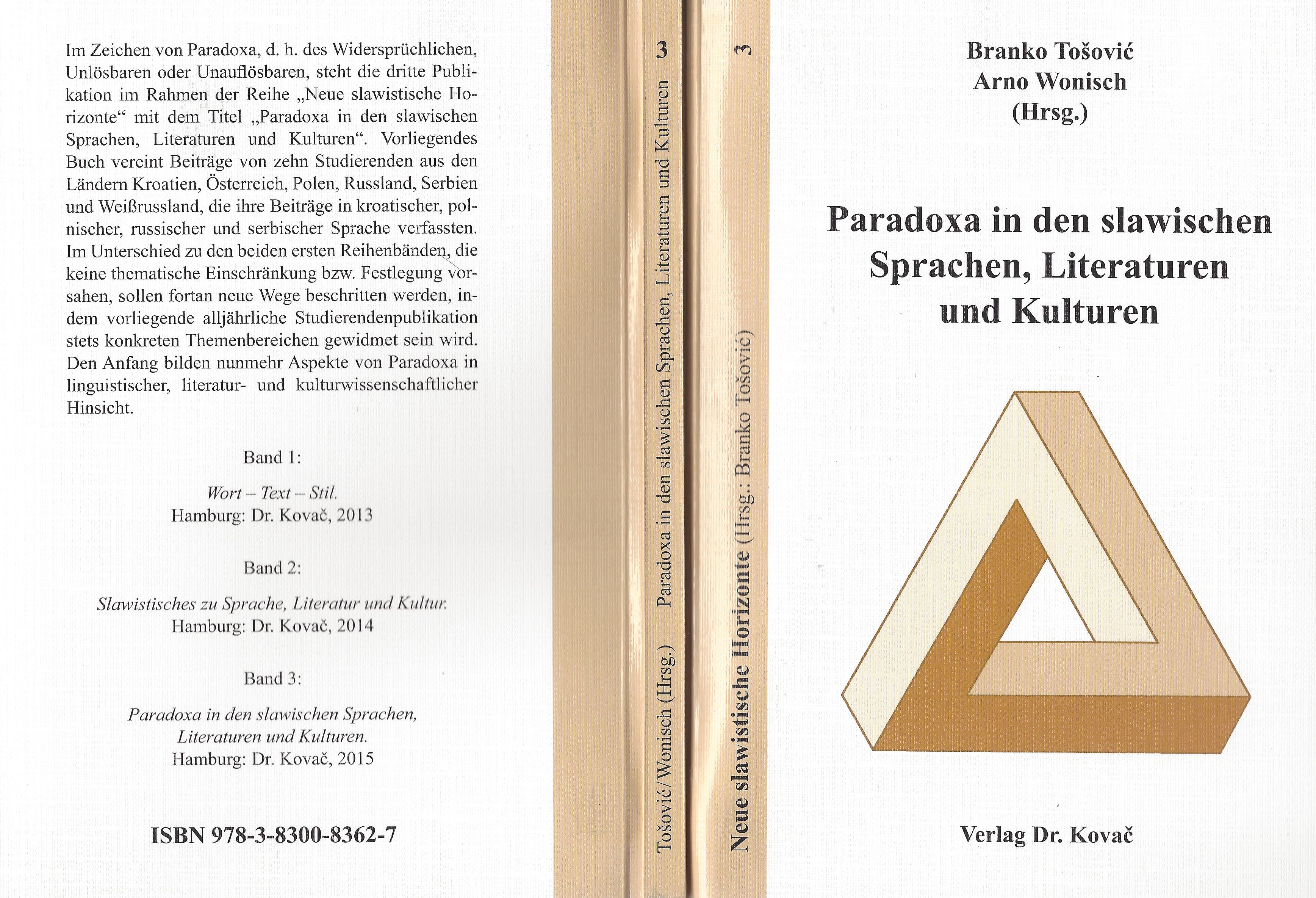 Paradoxa in den slawischen Sprachen, Literaturen und Kulturen, 2015, Bd. 3