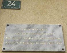 Gedenktafel in der Merangasse 24